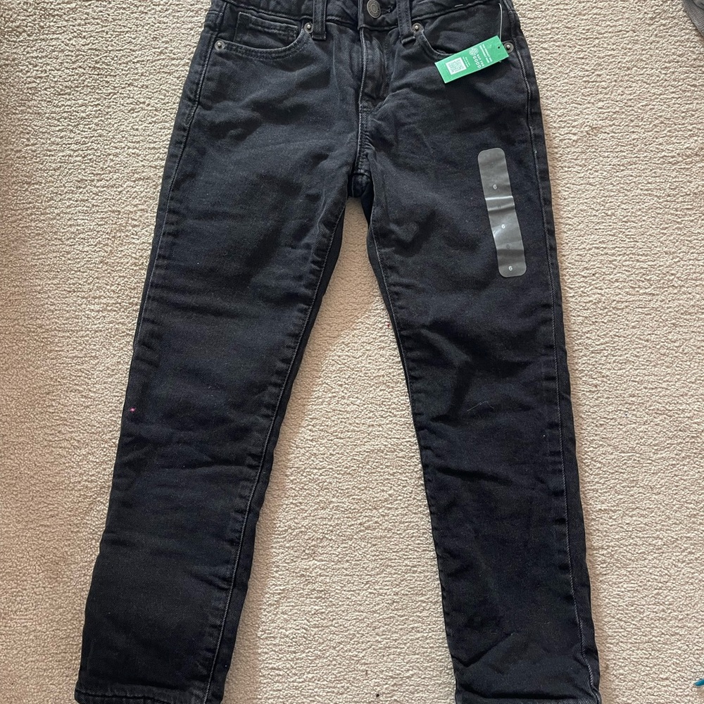 GAP girls size 6 black wash Jeans